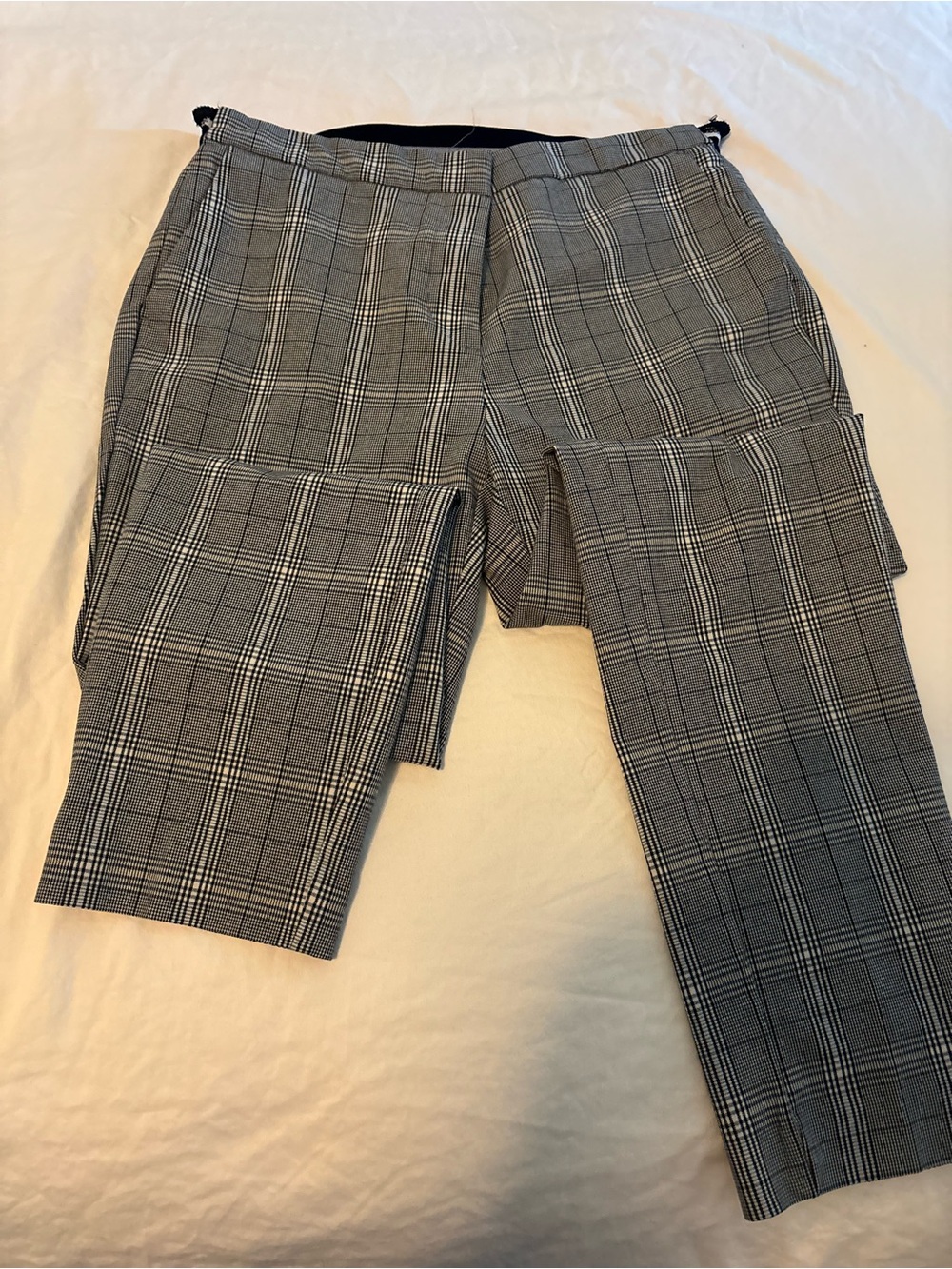 Zara Classic Black & White Glen Plaid ladies Dress Pants